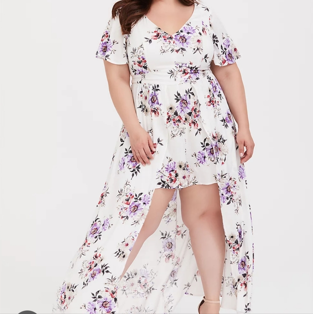 Torrid Walk Through Floral Romper